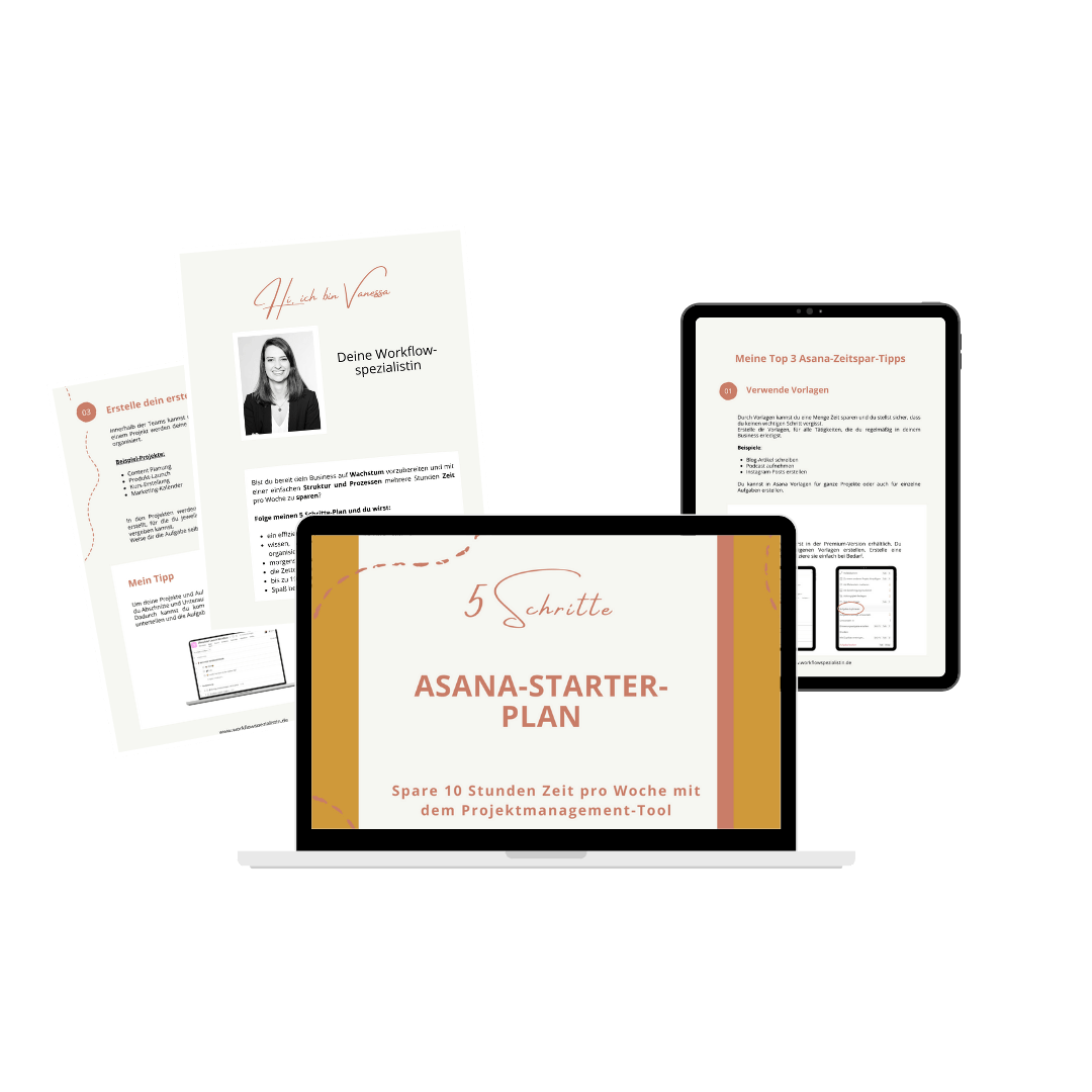 Asana Starter Plan Workflowspezialistin Vanessa Schmidt Online