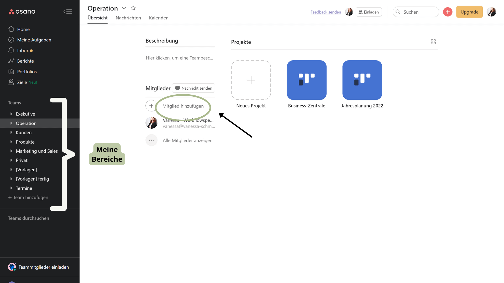 Teams Asana