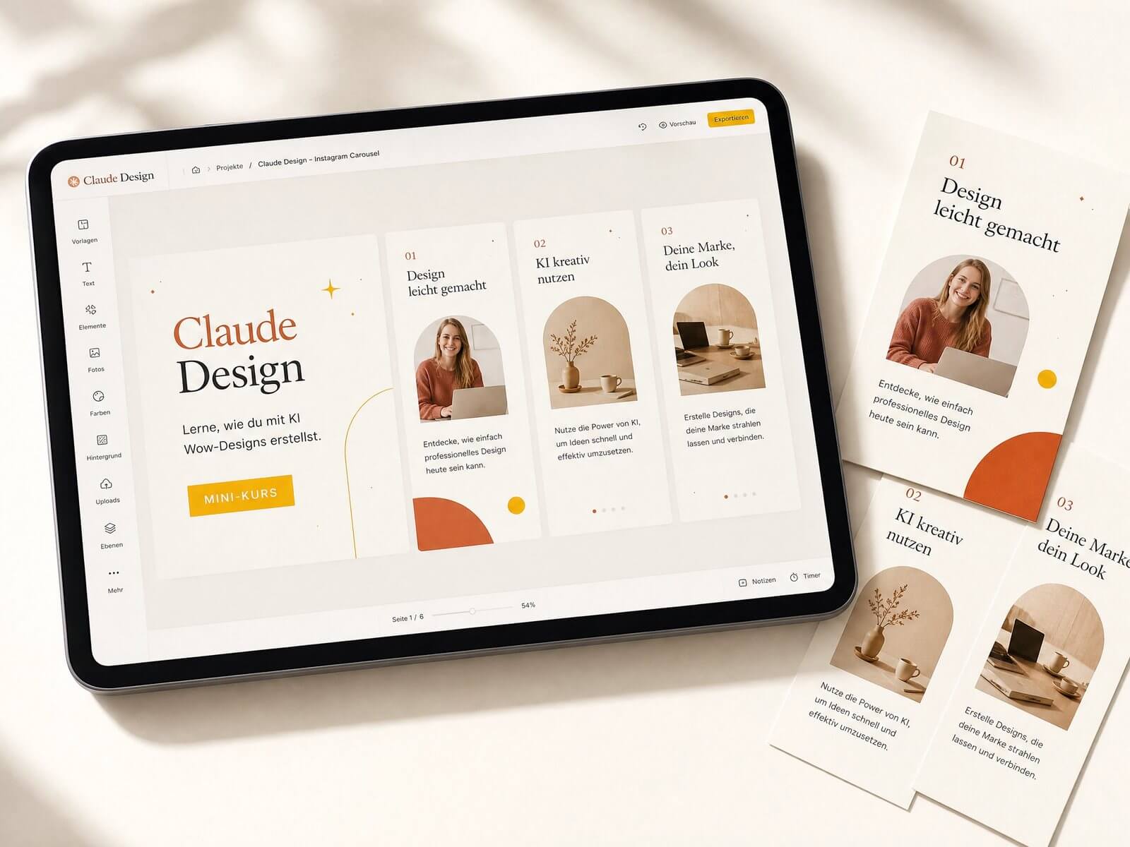 Claude Design Minikurs – Mockup